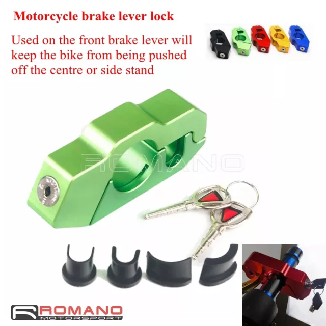 Blocco leva frizione freno anteriore moto 38 mm verde per BMW Yamaha Triumph ATV