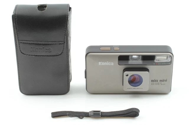 LCD Works![💥TOP MINT IN Case] Konica Big Mini BM-201 Point Shoot w/Strap ⇨JAPAN