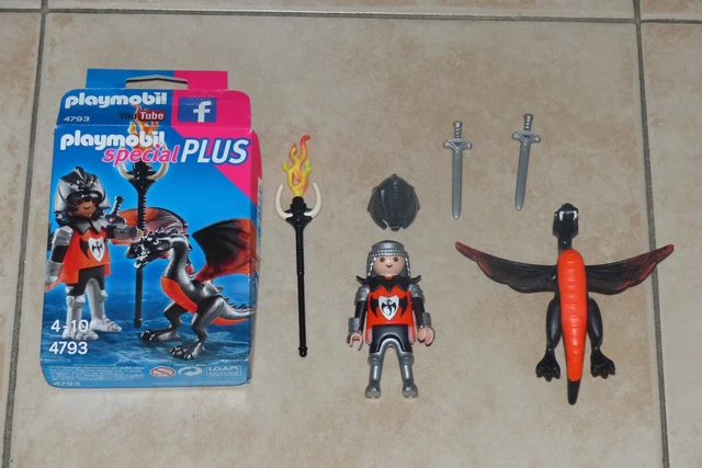 Figurine Playmobil Chevalier Moyen Âge Avec Hache Du Dragon - Occasion - Offre Groupée