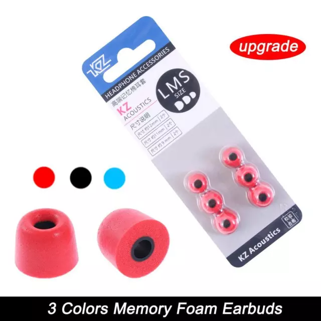 For Earphone Headphones Noise Isolating Ear Tips Memory Foam Eartips Ear Pads
