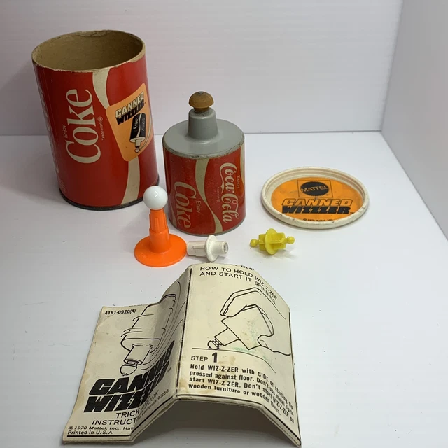 VINTAGE MATTEL 1970 Canned Wizzzer Coca-Cola Coke - Whizzer of a wizzer