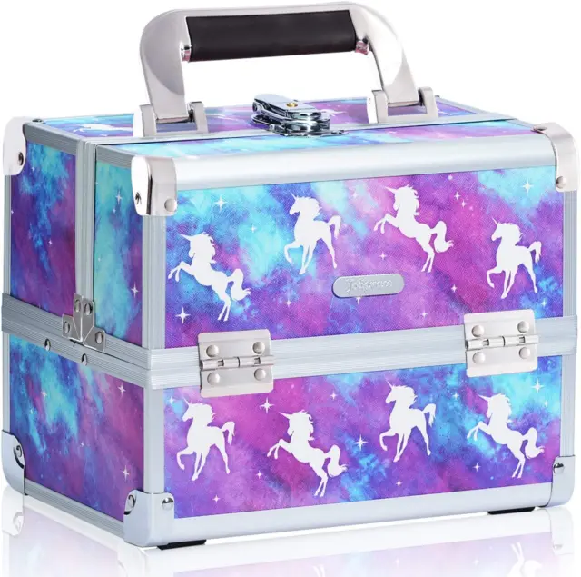 Joligrace Unicorn Makeup Box Vanity Case Cosmetic Organiser Case Beauty Box with