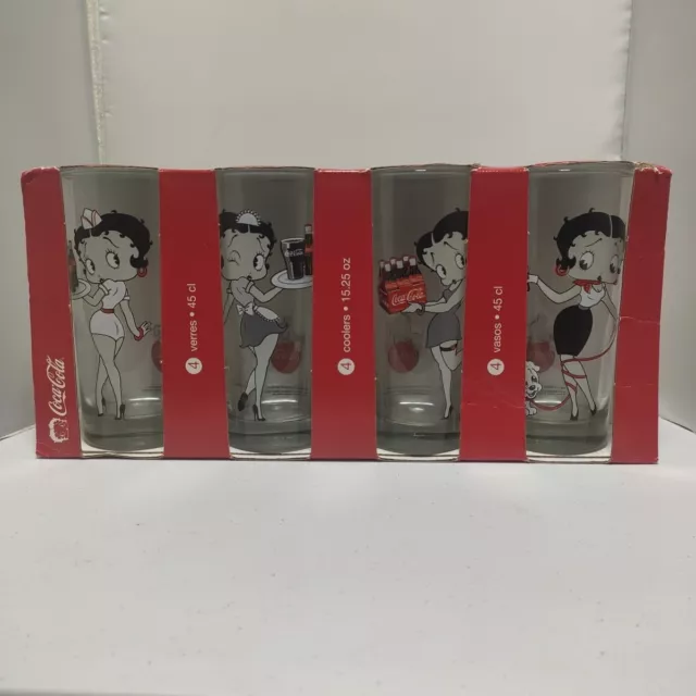 Betty Boop  Coca-Cola Drinking Glasses 4Pcs Set