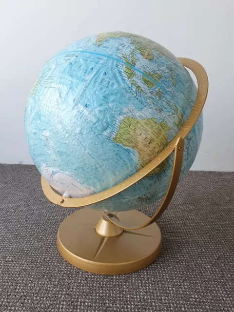 🔶️VINTAGE REPOGLE WORLD GLOBE MAP ATLAS DANISH MODERN MCM POP RETRO ATOMIC 80s