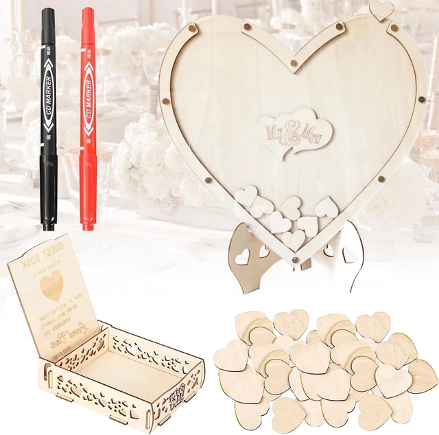 JidRMC 86 Pezzi Set da Libro degli Ospiti Matrimonio, 38x36 cm Guest Book a...
