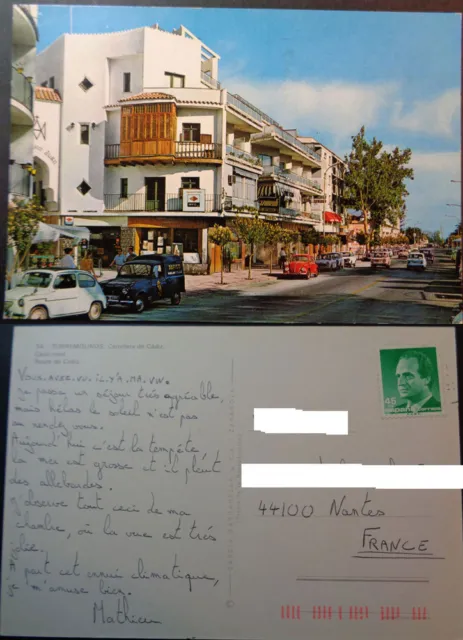 Postal Torremolinos Carretera Cadiz Malaga Andalucia Postcard Postkarte  Cc03392