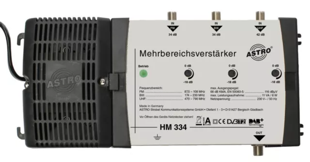 Astro Strobel Mehrbereichsverstärker HM 334 BK-Verstärker 00230334