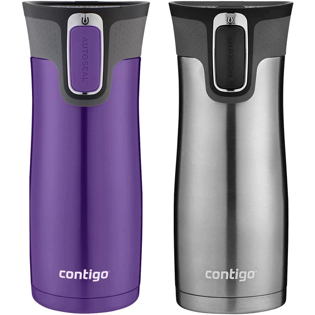 Contigo 16 oz. West Loop 2.0 Insulated Stainless Steel Travel Mug - 2-Pack