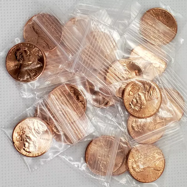 Lot of 10 Counterstamped Lincoln 2023 Pennies - Uncirculated Counterstamp Coins!