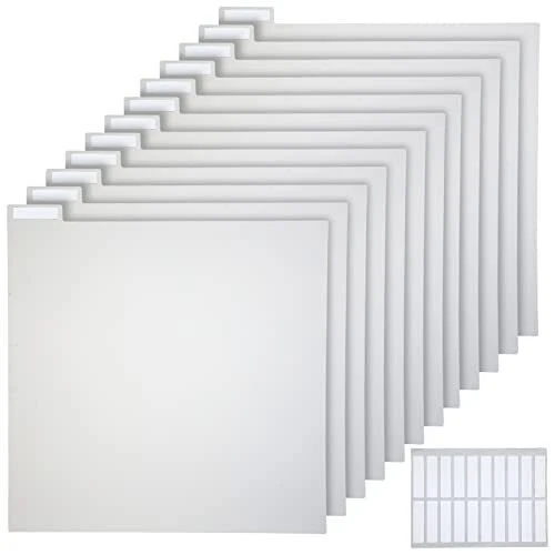 12 piezas 12 x 12 pulgadas Libro de recortes Divisores con pestañas Libro de recortes Almacenamiento de papel Di...