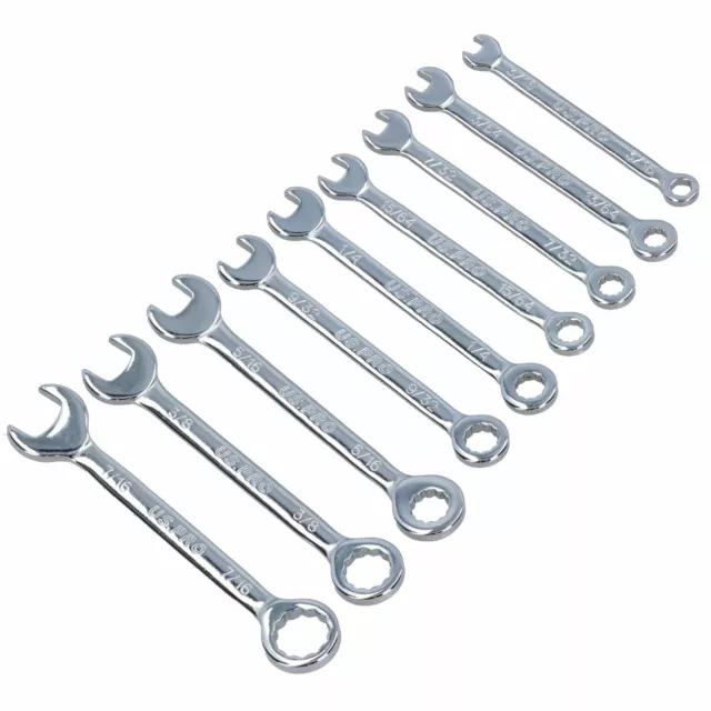 Mini Equal Imperial SAE AF Combination Spanner Set Wrench 5/32” – 7/16” 10pc