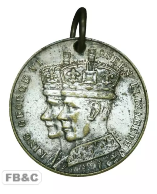 1937 Coronation King George VI & Queen Elizabeth Commemorative Medal - NSW