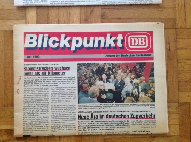 Deutsche Bundesbahn Zeitung Blickpunkt DB Juli 1990 Eisenbahn Mitarbeiterzeitung