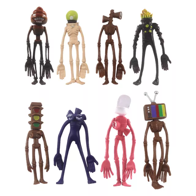 "8PCS Siren Head Horror Action Figure Model Dolls Set for Kids - Unique 3D Effec