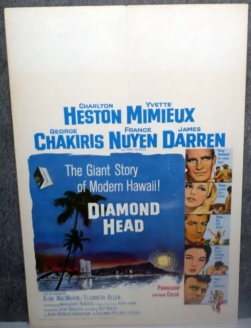 DIAMOND HEAD/HAWAII Orig MoviePoster CHARLTON HESTON/YVETTE MIMIEUX/FRANCE NUYEN