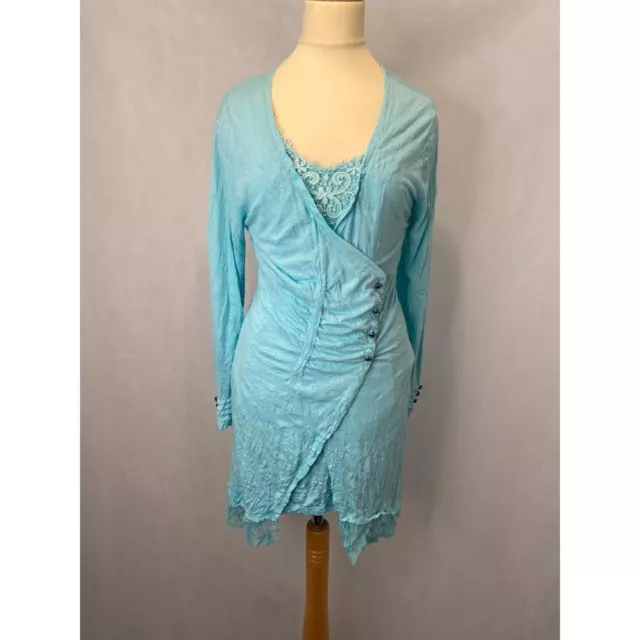 Lauren Vidal - L 12 - light blue twin set dress and cardigan