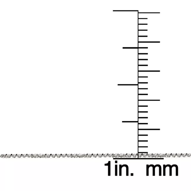 14K or Blanc 1.3 Rock Corde Italien Chaîne de Cheville, 45.7cm 3