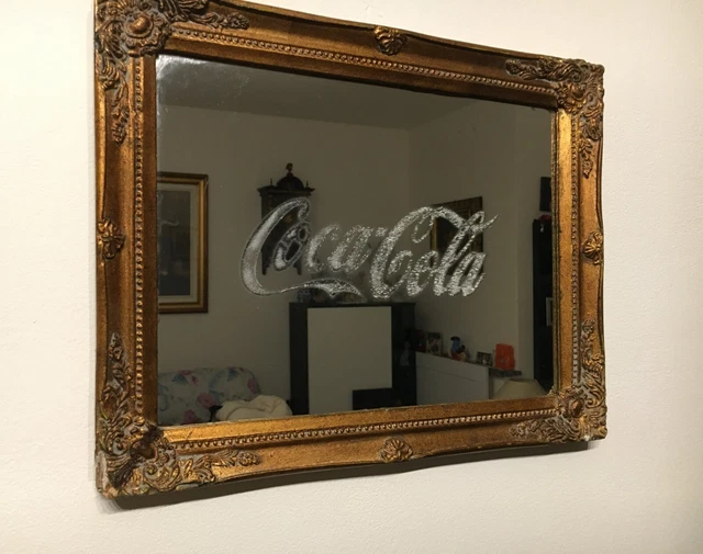 Vecchio Specchio pubblicitario Coca Cola