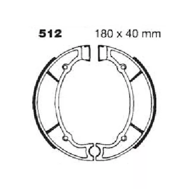 Standard Organic Brake Shoes EBC 512 3