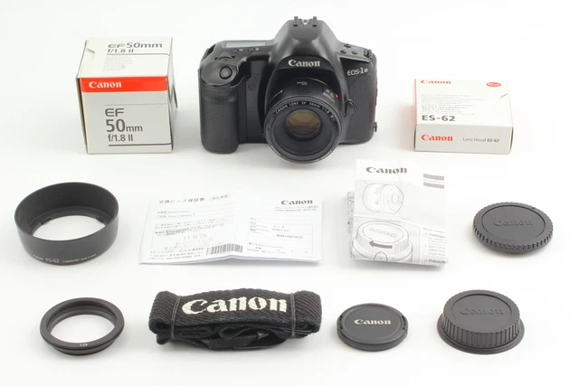 [Near MINT w/ Lens in Box] CANON EOS-1N Film Camera + EF 50mm f1.8 II From JAPAN