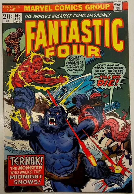 Marvel Comic Bronze Age Key Issue Fantastic Four 145 High Grade FN/VF 1st Ternak