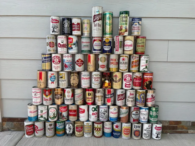 Lot of 76 EMPTY Vintage Beer Cans