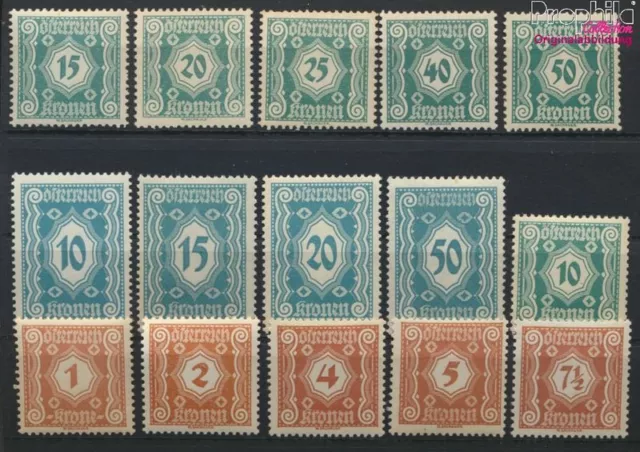 Briefmarken Österreich 1922 Mi P103-P117 postfrisch (9959656