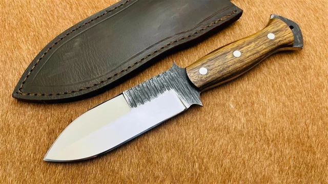 10" Hand Made 1095 Carbon Steel Edc Survival Full Tang Fixed Blade Hunting Knife
