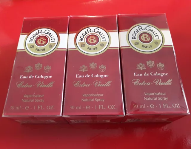 Profumo donna 3 conf EAU De Cologne pour femme Roger&Gallet Paris EDT 30ml +soap