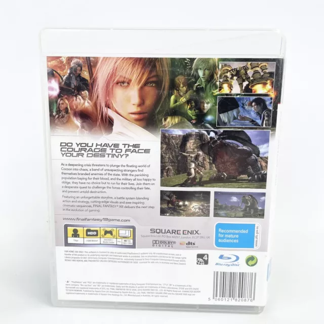 Final Fantasy XIII Play Station 3 PAL 2010 Square Enix MA15+ 3