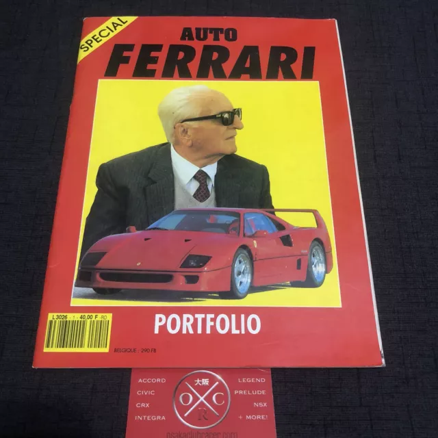 1991 Vintage Auto Ferrari Portfolio Rare Magazine Book Brochure F40 348 328 F1