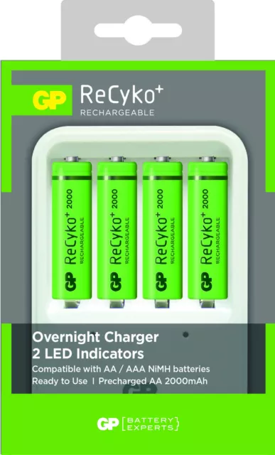 GP PB420 Ladegerät inkl. 4AA 2000 mAh ReCyko+