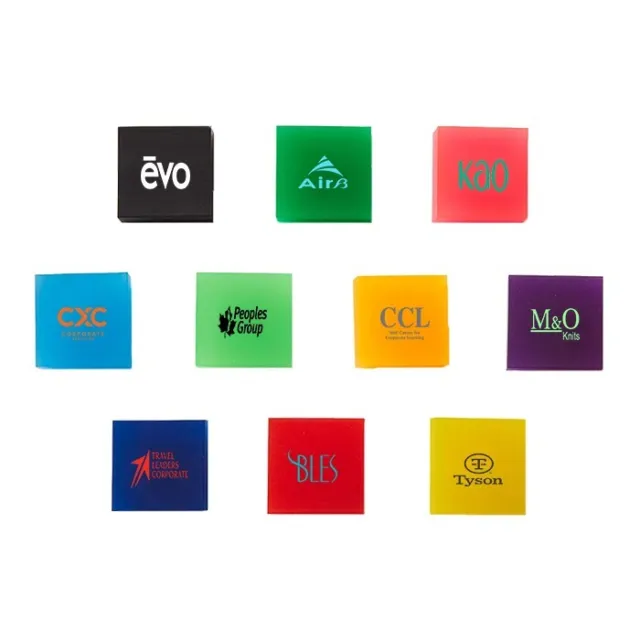 Personalized Square Translucent Pencil Erasers Imprinted with Your Logo 250 QTY