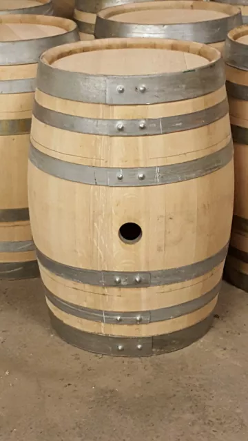 30 Gal. Tall Oak Keg, Wine Barrel for display, side, end table 37"H x 20"W x 20