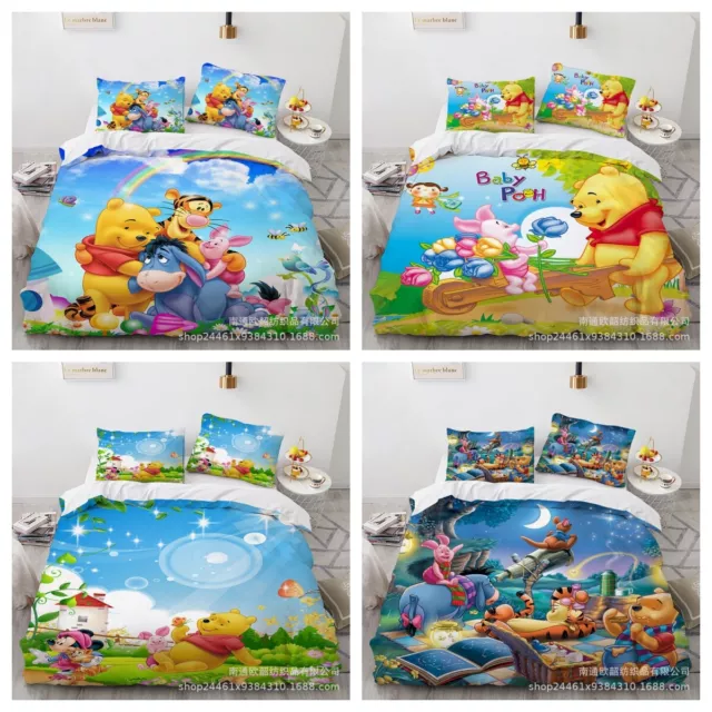 Kinder 3D Winnie puuh Bettwäsche Set Schlafzimmer Bettbezug Set 135x200 200x200