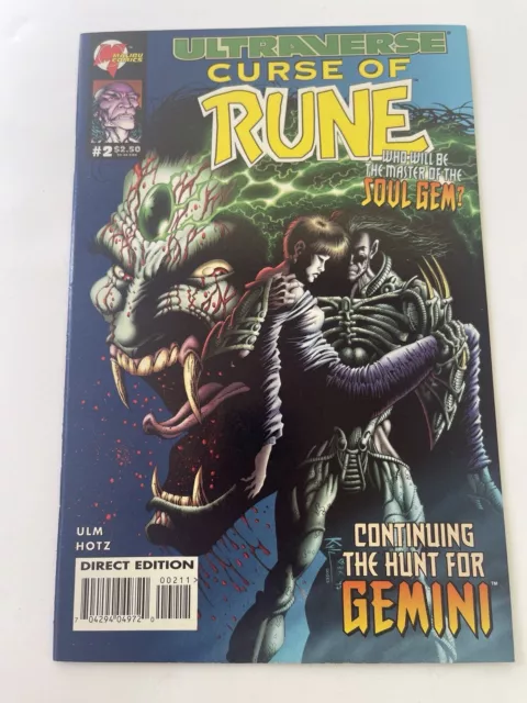 Malibu Comics Ultraverse Curse of Rune Continuing the Hunt for Gemini #2 1995