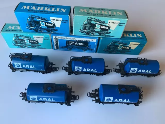 Märklin Konvolut 4646 5x Aral Kesselwagen - sehr guter Zust.! - H0 - OVP -