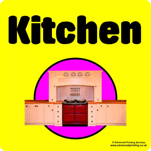 Self-Adhesive Signs For Dementia Alzheimers Partially Sighted - KITCHEN 171-04