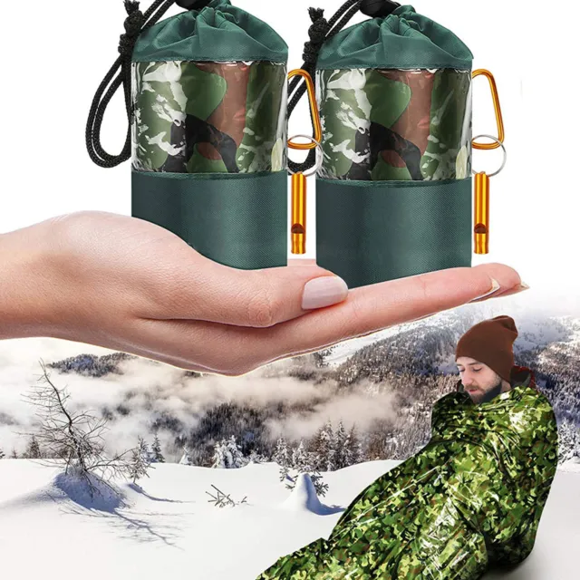 Outdoor Camping Thermal Sleeping Bag Emergency Survival Hiking Blanket Gear