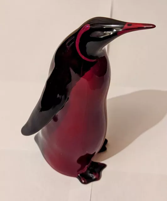 Rare Royal Doulton Red Flambe Figurine Emperor Penguin 15cm (perfect)