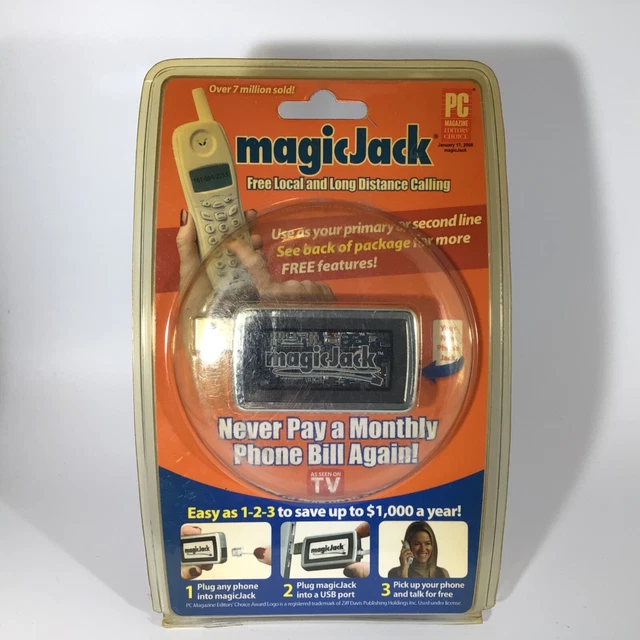 MAGIC JACK USB Device Landline Local and Long Distance Calling As Seen