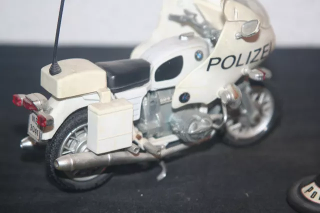 Altes Polistil Motorrad BMW R75/5 Polizei Metall Modell Modellauto 1/15 selten 3