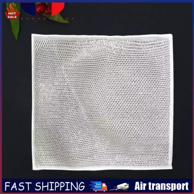 Multipurpose Scrubbing Wire Dishwashing Rags Non-Scratch Cleaning Cloth(15pcs) F