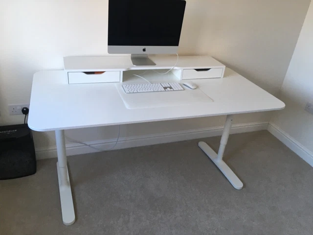 IKEA BEKANT DESK White Alex Exby shelf 70.00 PicClick UK