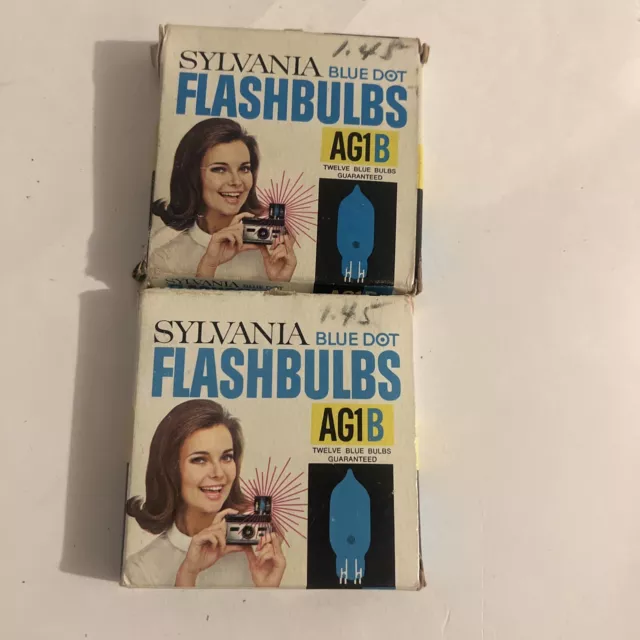 Sylvania Blue Dot AG-1B Flashbulbs 2 Packs 12 Bulbs Per Pack