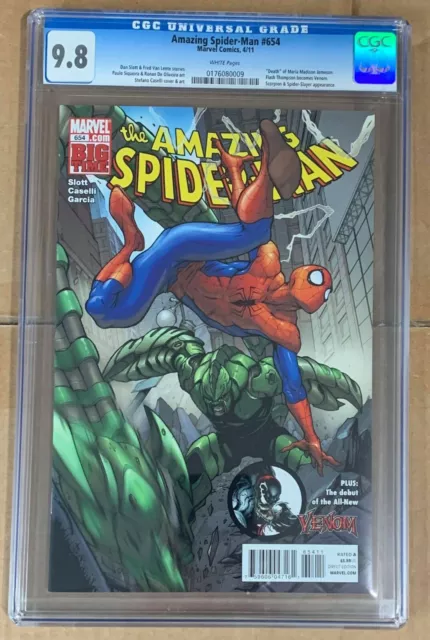 Amazing Spider-Man # 654 CGC 9.8 1st & Origin Flash Thompson as Venom III