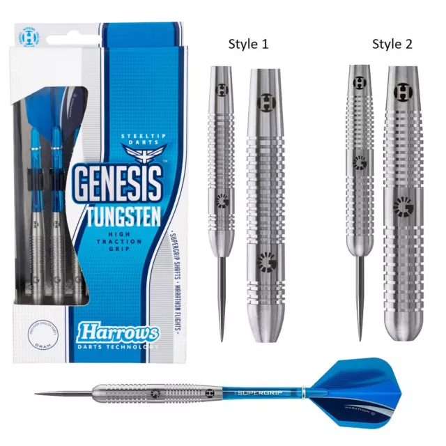 Harrows Genesis Tungsten Steel Tip Darts - Choose 21g 22g 23g 24g 25g or 26g