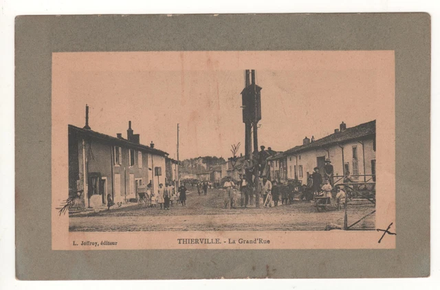 CPA 55 - THIERVILLE sur MEUSE : LA GRAND'RUE (MEUSE) ÉCRITE