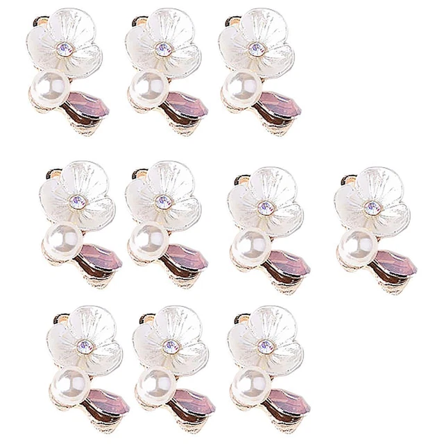 10 Stück DIY Blume Perle Strass Anhänger Charms Schmuck, Die