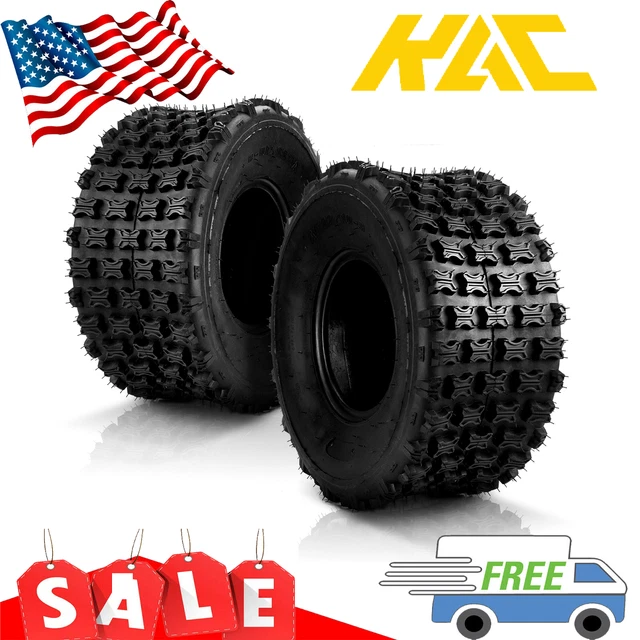 2pcs 22x10-9 22x10x9 Quad ATV All Terrain AT 6 Ply Tires A027 Black KAC